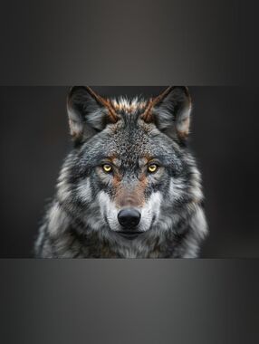 Custom Fridge Magnet Grey Wolf